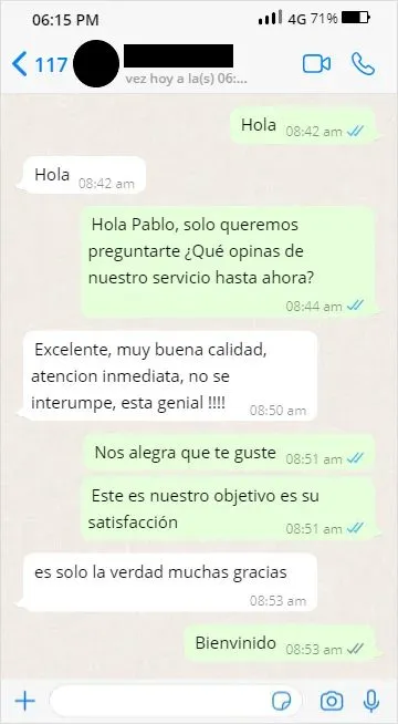 Reseña verificada de cliente IPTV Chile Premium 1